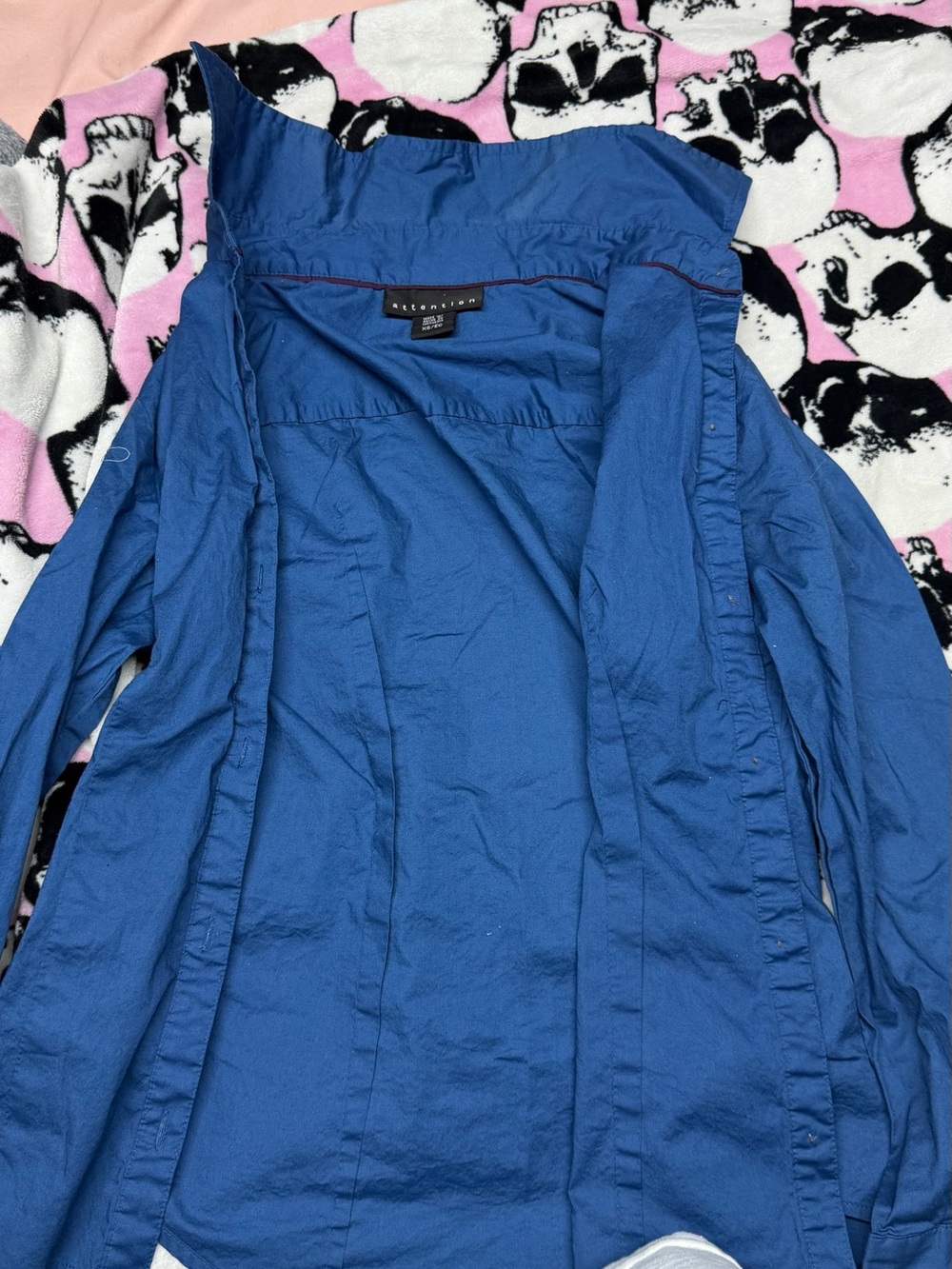 attention Blue Women's Trench Coat Jacket